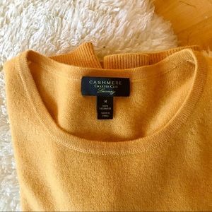Charter Club Crew-Neck Cashmere Sweater Mustard